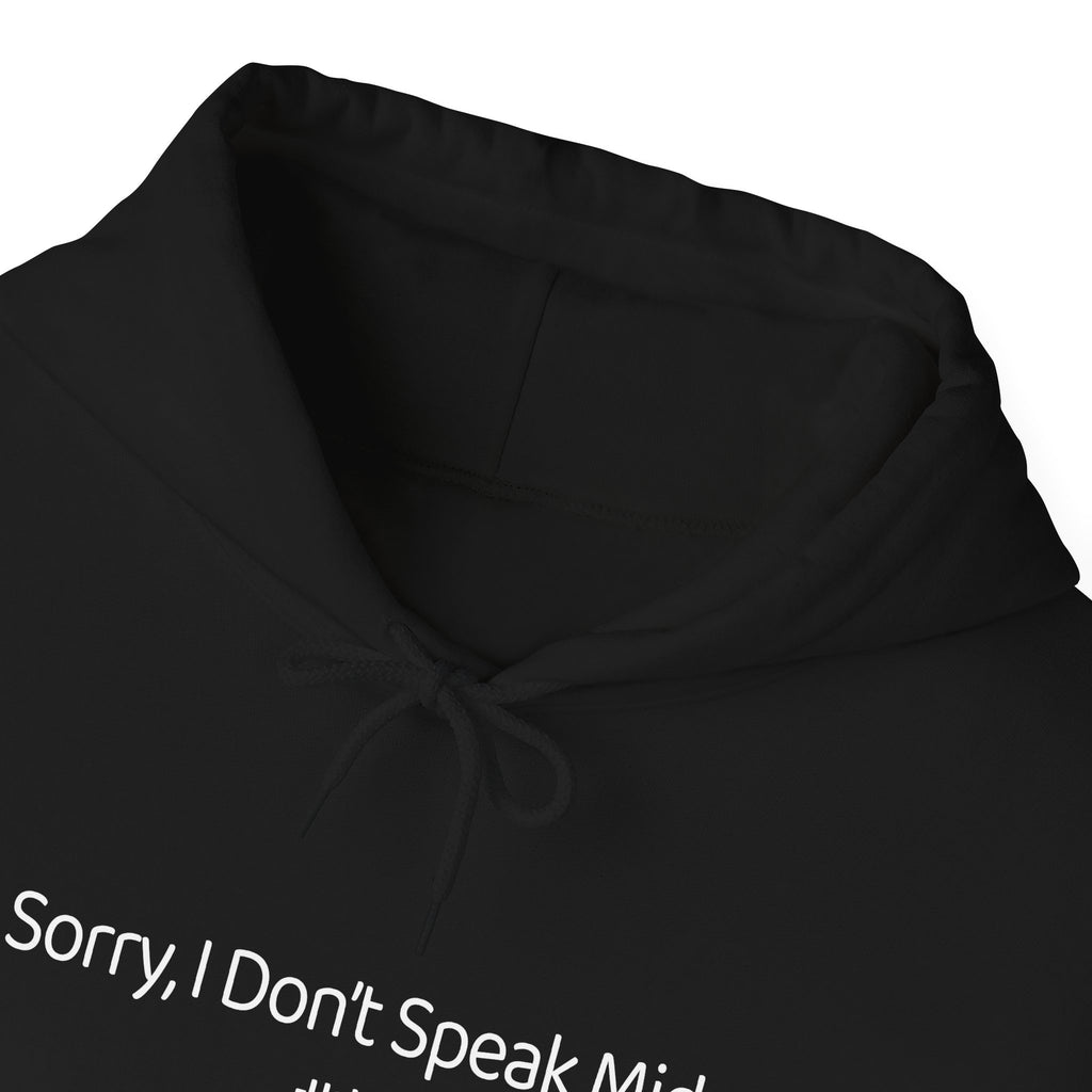 Sorry I Don’t Speak Mid Hoodie – Aesthetic Gen-Z Hoodie | Unbothered & Thriving