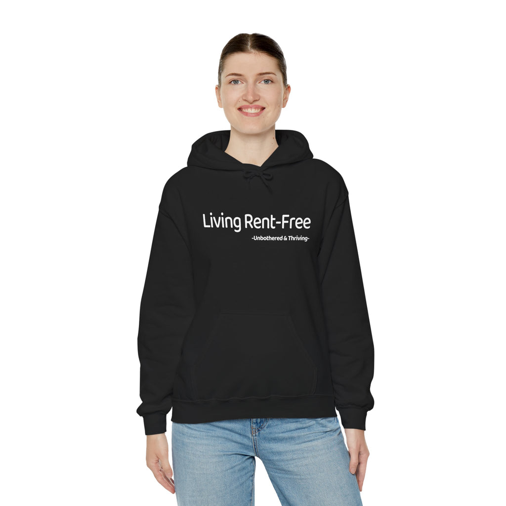 Living Rent • Free Hoodie – Aesthetic Gen-Z Hoodie | Unbothered & Thriving