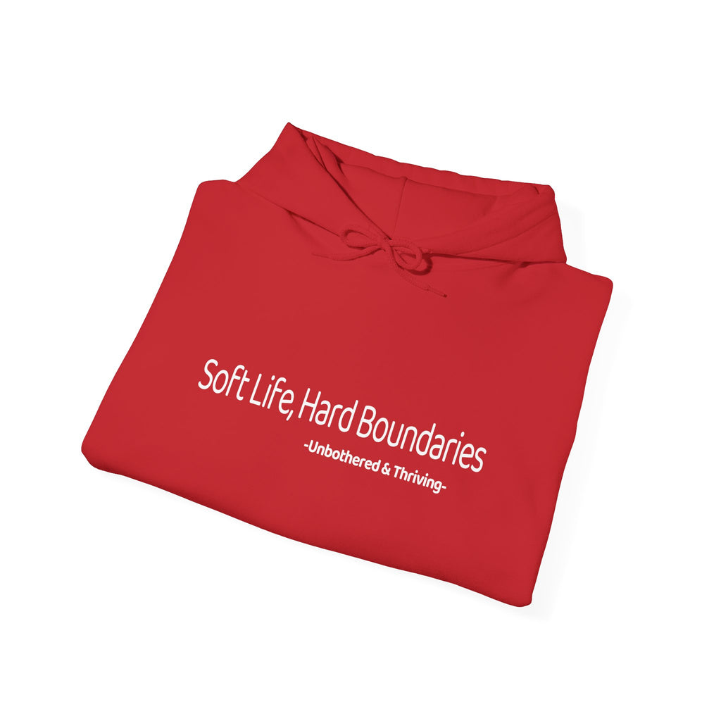 Soft Life, Hard Boundaries Hoodie – Aesthetic Gen-Z Quote Hoodie | Unbothered & Thriving